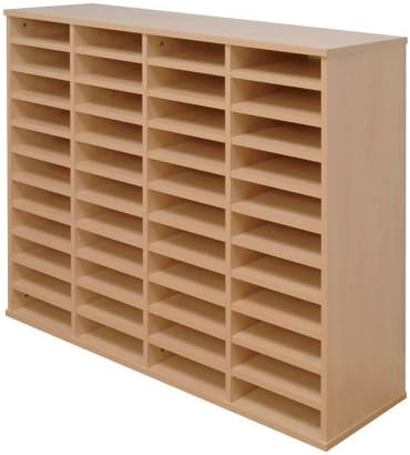 Office Needs Direct Pigeon Hole Hutch Unit 44 Compartments Beech 4 Bay