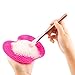 Makeup Brushes Cleaning Mat, LEOKOR Makeup Brush Cleaner Pad Set of 2 Cosmetic Brush Cleaning Mat Washing Tool with Suction Cup (Rose)