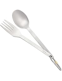 Tito   Cubertería de titanio con tenedor y cuchara