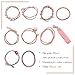 LITTLEMOLE Hair Ties, Bands Rope Ponytail Ties Mixed Colors Headband Accessories, Pearl Ribbon Bowknot Hair Rubber, Fit for Women Ladies Baby Girls Kids Children, Set of 10 (pink)