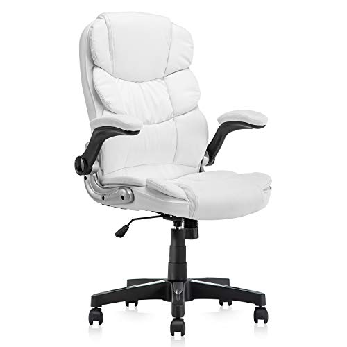 KERMS High Back Office Chair PU Leather Executive Desk ...