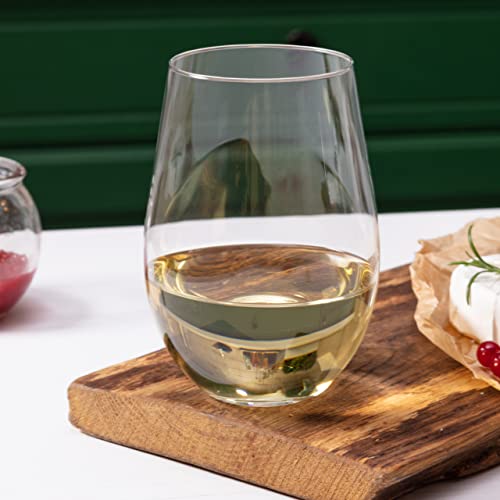 Krosno Stemless Red Wine Glasses Set of 6 19.6 oz Harmony