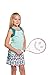 Street Tennis Club Girls Tennis Dress & Golf Outfit, Athletic Skirts Dress with Built-in Shorts - Girls Active Golf and Tennis Clothes Beach Glass/Aqua Large (9-10 Years)