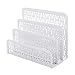 Crystallove Set of 3 Metal Mesh Office Desktop Supplies Organizer, White-Style 1