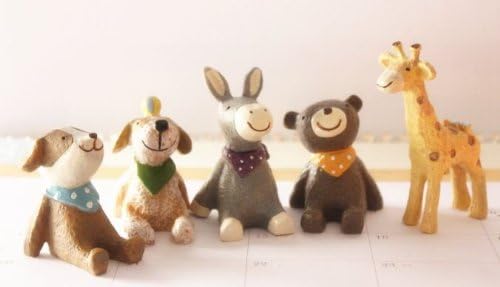 Amazon 癒し系 空を見上げる かわいい 動物さんの 小さな 置物 5個セット Bタイプ 置物 オブジェ オンライン通販