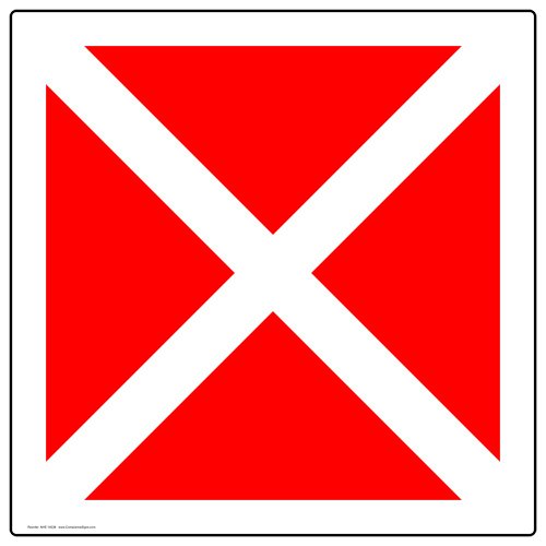 com [Graphic Only] Abandoned Building Sign, White Reflective, 24x24 in. on 80 mil Aluminum for Fire Safety/Equipment