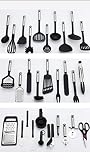 38-Piece Non-Stick Kitchen Cooking Utensils Sets (Stainless Steel & Nylon Tools)