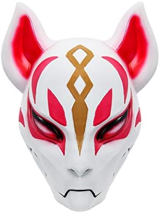Unisex Adult Fox Drift Costume Latex Mask Helmet Halloween Cosplay Game Party Props