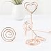 JANOU 10pcs Heart Shape Place Card Holder Picture Stand Note Clip for Wedding Party Favor (Rose Gold)