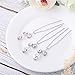 Artio Wedding Hair Pins Accessories with Crystals and Beads for Brides and Bridesmaids 3PCS (Silver)