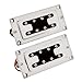 LYWS Chrome Humbucker Bridge Neck Set Pickups for Rickenbacker Bass Guitar Parts C4