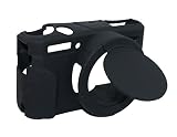 Removable Lens Cover Silicone Gel Rubber Soft Camera Case Cover For Canon PowerShot G7x Mark ii Camera Black