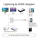 XVZ Lighting to HDMI Adapter Cable, Digital AV Adapter 1080p Sync Screen HD TV Connector Cord with Charging Port for iPhone Xs Max XR 8 7 6Plus, iPad Pro Mini Air to TV Projector Monitor