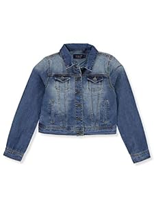 Image of Studio V Big Girls Faded Denim Jacket - Denim, 14-16