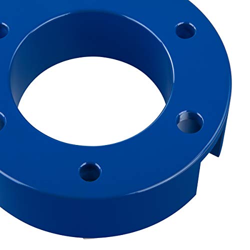 Supreme Suspensions - Toyota Tacoma Leveling Kit 2.5" Front Lift Aircraft Billet Strut Spacers (Blue)