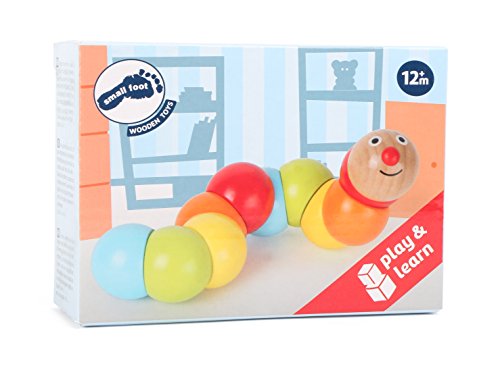 small foot 10644 Caterpillar Motorikspielzeug Raupen-Form, Bunte, drehbare Glieder zum Verdrehen, schult die Feinmotorik und die Konzentration, Mehrfarbig, S – Bild 5