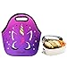 Cute Unicorn Lunch Bag for Kids, Waterproof Insulated Neoprene Lunch Tote with Zipper for School Work Outdoor