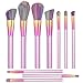 ITME [Upgraded Version] Premium Makeup Brush Set Synthetic Cosmetics Professional Crystal Acryl Handle Brush, Kabuki Foundation Blending Brush Midsummer Night Dream Makeup Brush Kit (10pcs, Pink)