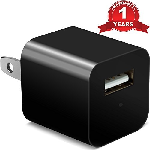 Hidden Spy Camera - 32GB Included - 1080P HD USB Wall Charger Hidden Spy Camera - Nanny Spy Camera Adapter - Can Charge Phones - Premium Set - IMPROVED 2018