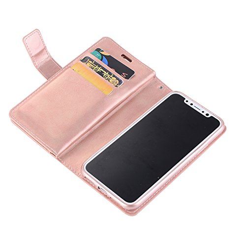 image for iPhone X Case Cover，Premium Artificial Leather Flip Folio Screen Pro