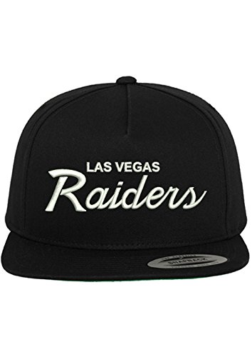 Las Vegas Raiders Embroidered Script Custom Snapback Hat Cap - Black