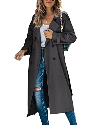 Womens Double Breasted Trench Coat