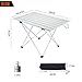 A plus life Portable Outdoor Folding Table, Lightweight Aluminum Desk with Carrying Bag for Picnic, Camp, Beach, Boat, Fishing, Easy to Clean. Gray Whitethumb 2