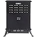 VonHaus Free Standing Electric Stove Heater Portable Home Fireplace with Log Burning Flame Effect Adjustable 1500W (16.8W x 10.8L x 20H inches - Black)