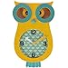Lily's Home Pendulum Owl Clock with Revolving Eyes and Swinging Tail, Wonderful and Colorful Addition to Owl Themed Bedroom Décor, Yellow (13