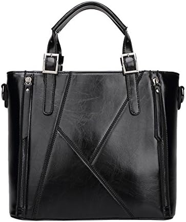 Women Handbag,Women Bag, KINGH Vintage PU Leather Shoulder Bag Casual Crossbody Bag 083 (Black)
