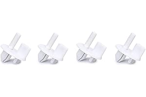 DELUSHAKA 4 Pack 241993101 Refrigerator Shelf Support Clips for Frigidaire - Replaces 1513081, 240350802, AP4393090, AH2358879, PS2358879 - Crisper Cover Shelf Bracket Replacement Parts