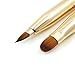 Youngman Retractable Multi-purpose Makeup Brush 2 in 1 Retractable Lip Brush Eyeshadow Brush and Concealing Brush 1 PC (Gold)