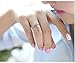 Adjustable Rings for Women Drop Open Ring Heart Engagement Ring Platinum Plated
