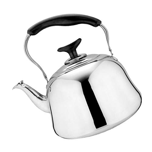 Fenteer Whistling TeaKettle Teapot Stainless Steel Tea Pot Kettle Stove Top Tea Maker Metal Teapots for Home Kitchen Restaurant, SIlver, 3 Sizes to Choose - 1L - Thumbnail 2