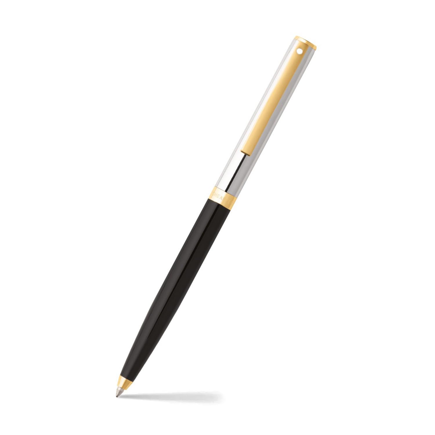 Sheaffer Sagaris Chrome Cap/Gold Tone Trim Ballpoint Pen - Black Barrel — image 1