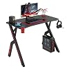 REYADE Gaming Desk 43.4 Inch PC Computer Desk, Curved Front Home Office Desk, Gamer Workstation with Cup Holder and…