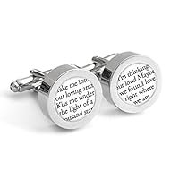 Paper Anniversary by Anna V. Custom Cotton Cufflinks with Wedding Song