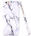 iPhone 6s Case, White Marble Creative Design, BAISRKE Slim Flexible Soft Silicone Bumper Shockproof Gel TPU Rubber Glossy Skin Cover Case for Apple iPhone 6 4.7 inch (2016) - Black