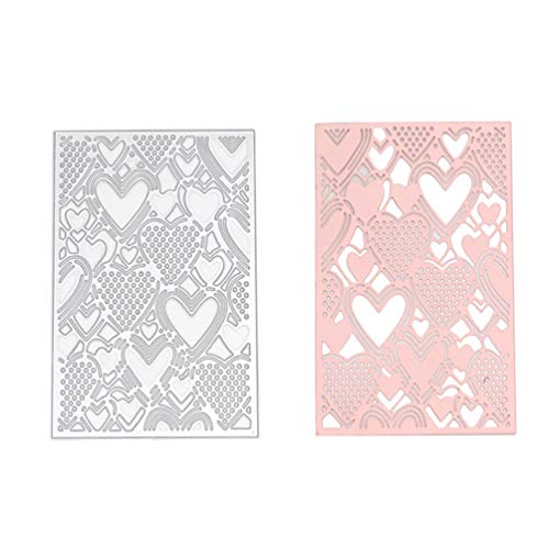 IADUMO Metal Cutting Dies Heart Shape Cut Stencil for DIY Scrapbooking Photo Album Wedding Invitation Decorative Embossing Paper Dies Card Making Template