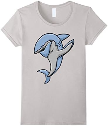 Womens The Dabbing Shark - Funny Shark Gifts Small Silver