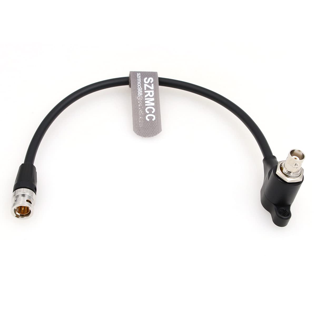 SZRMCC SDI Protector Cable 12G 6G HD SDI BNC Surge Overvoltage Circuit Protector Isolator Video Cable for RED Komodo ARRI Alexa Sony（Black-Straight 20cm）