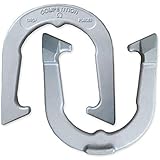 Competition Tournament Pitching Horseshoes - Silver Finish - NHPA Sanctioned for Tournament & League Play - Drop Forged Construction - One Pair (2 Shoes)
