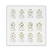 JOYIN Christmas Set of 12Pcs Spun Angel Ornament, Clear Angel Hanging Ornaments with LED Lights for Christmas Tree Decorations, Xmas Party Favor