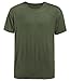 Latuza Men's Short Sleeve Crew Neck Tee L Army Green