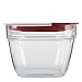 Rubbermaid Easy Find Lids Glass Food Storage Container, 5.5 Cup, Racer Red