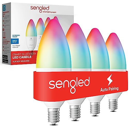 Sengled Smart Light Bulbs, E12 Smart Bulb, S1 Auto Pairing with Alexa Devices, Candelabra Light