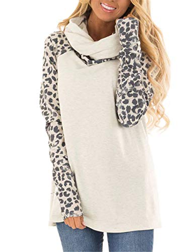 Blivener-Womens-Casual-Sweatshirts-Long-Sleeve-Leopard-Print-Tops-Cowl-Neck-Raglan-Shirts