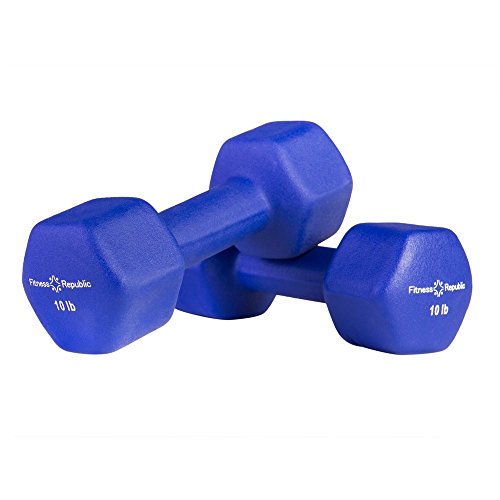 Fitness Republic Neoprene 3 Dumbbell Pairs Combo (8lbs, 10lbs & 12lbs) - Thumbnail 2