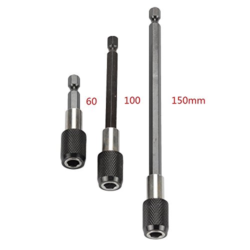 Ginode 4PCS Wood Drill Woodworking Countersink Chamfer + 3PCS Magnetic Screwdriver Nut Drill Bit Holder Extension Kit + 1PC 105 Degree Right Angle Driver