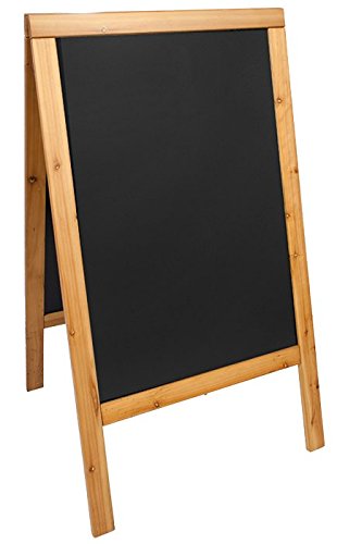 Securit Sandwich Pavement Chalk Board Lacquered Teak Finish, 125 x 70 x 5 cm, Multi-color, 120cm